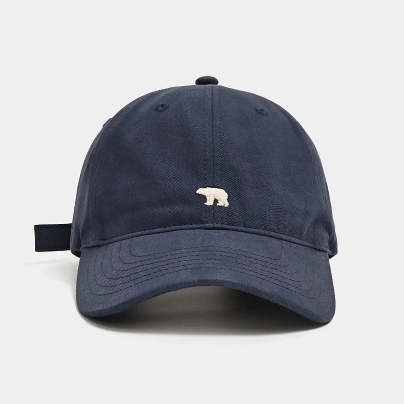 Bear Embroidery Baseball Cap Men