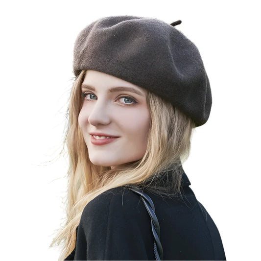 Vintage Wool Beret Hat for Women