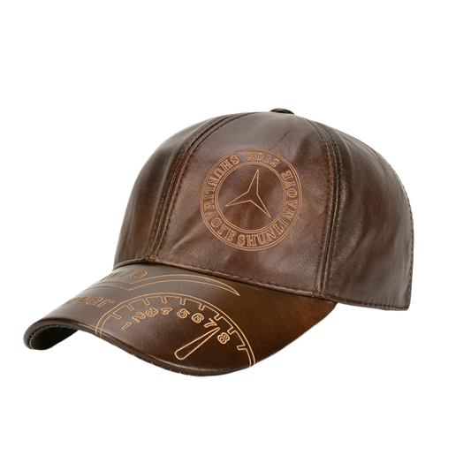 Men's Genuine Cowhide Leather Baseball Cap